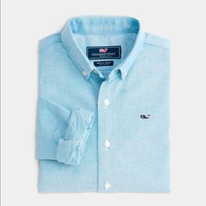 Vineyard Vines Kids’ Solid Oxford Whale Shirt
